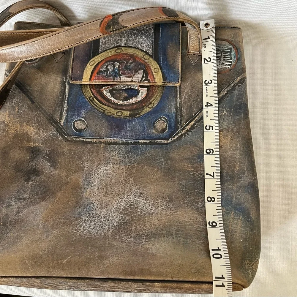 Jane Yoo Wearable Art Leather Shoulder Bag